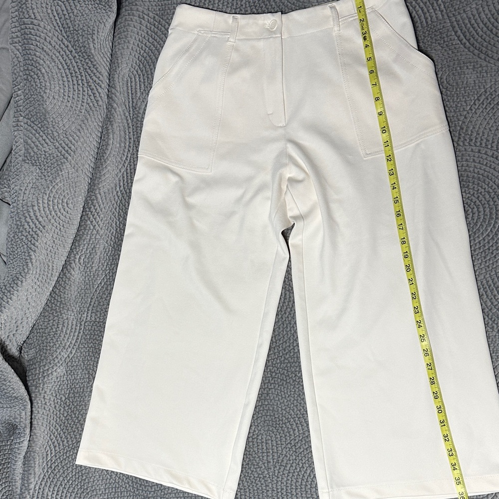 Max Studio Womans cream Wide-Leg Pull-On Pants